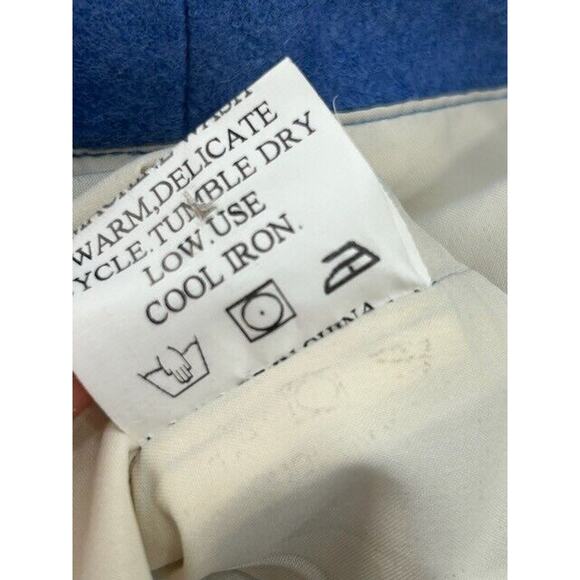 Kiel James Patrick Shift Midi Dress Sleeveless Wool Blend Lined Blue Size XS - Picture 6 of 11